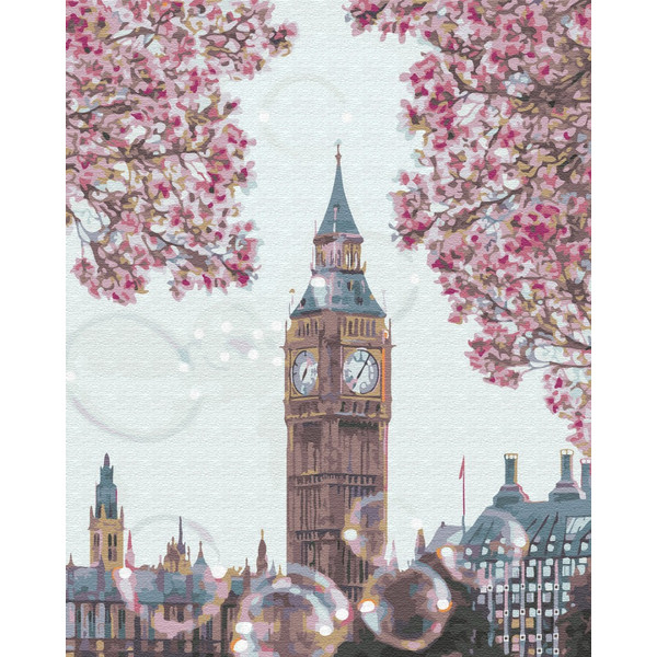 Картина по номерам Авторські колекції - Біг бен в квітах