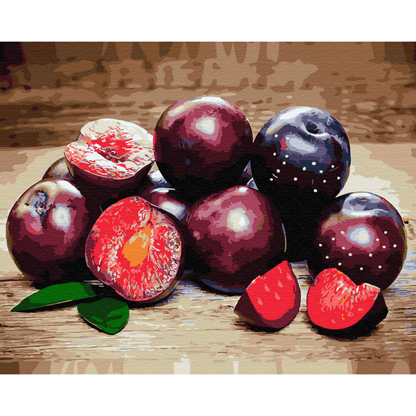 Картина по номерам Натюрморти - Сливи