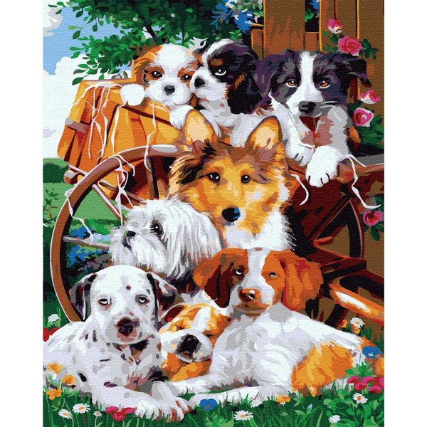 Картина по номерам Тварини, птахи та риби - Дружна компашка