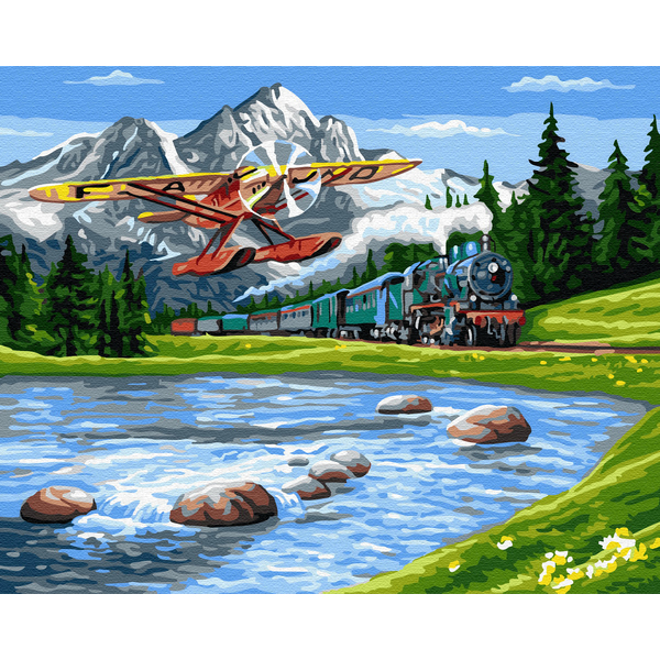 Картина по номерам Пейзажі - Подорож в гори