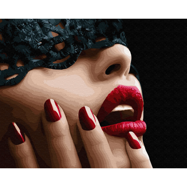 Картина по номерам Люди на картинах - Пристрасні губи