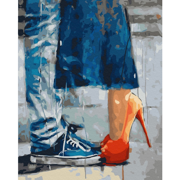 Картина по номерам Люди на картинах - Несподіваний поцілунок