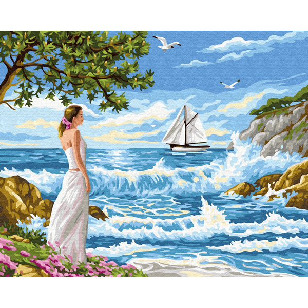 Картина по номерам Природа - Ожидания у моря