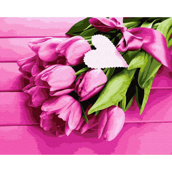 Картина по номерам Квіти - Тюльпани для коханої