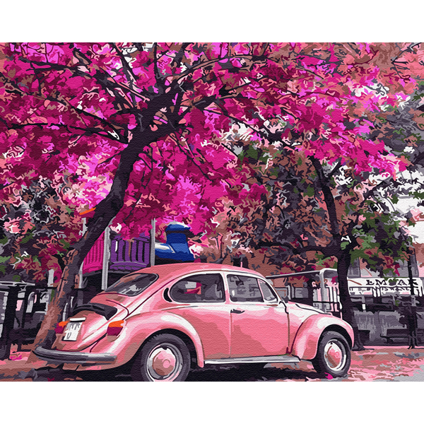 Картина по номерам Пейзажі - Квітуча парковка