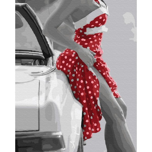 Картина по номерам Люди на картинах - Сукня в горошок