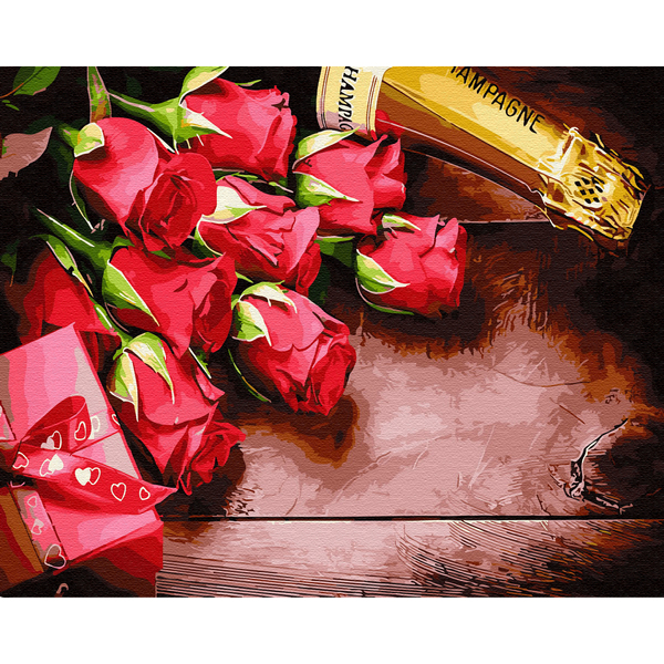 Картина по номерам Квіти - Презент для коханої