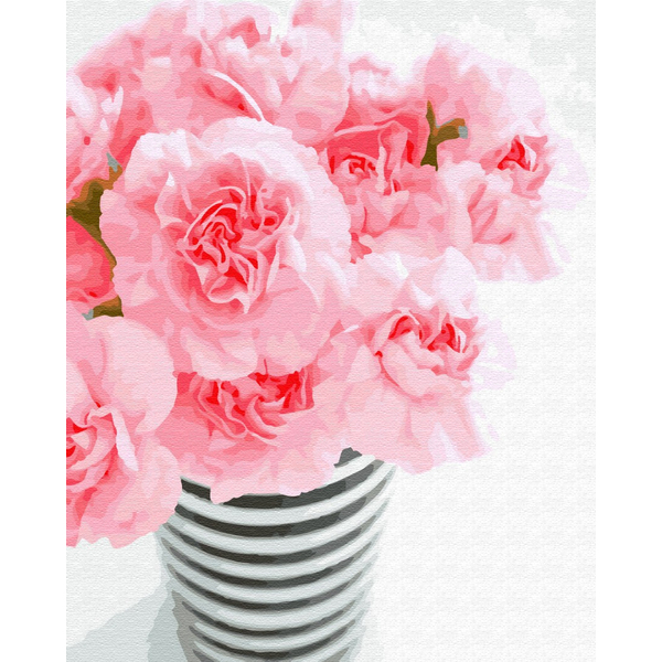 Картина по номерам Квіти - Ніжність у стаканчику