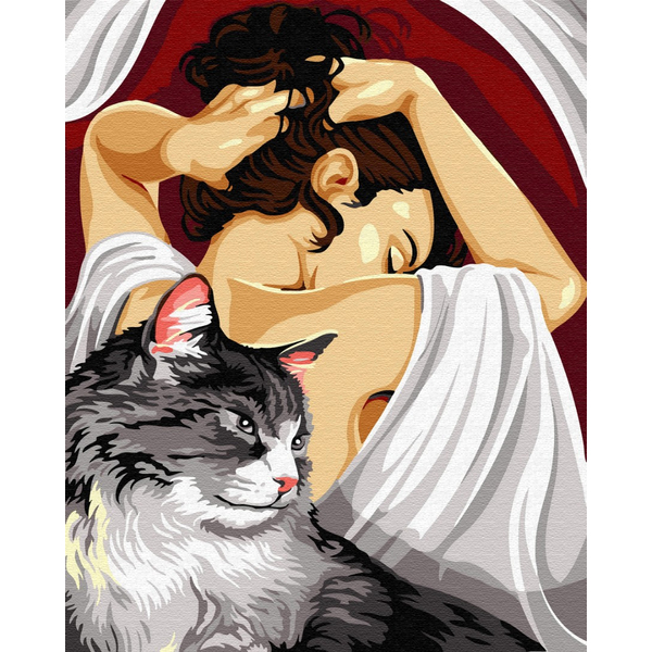 Картина по номерам Люди на картинах - Котики, як люди