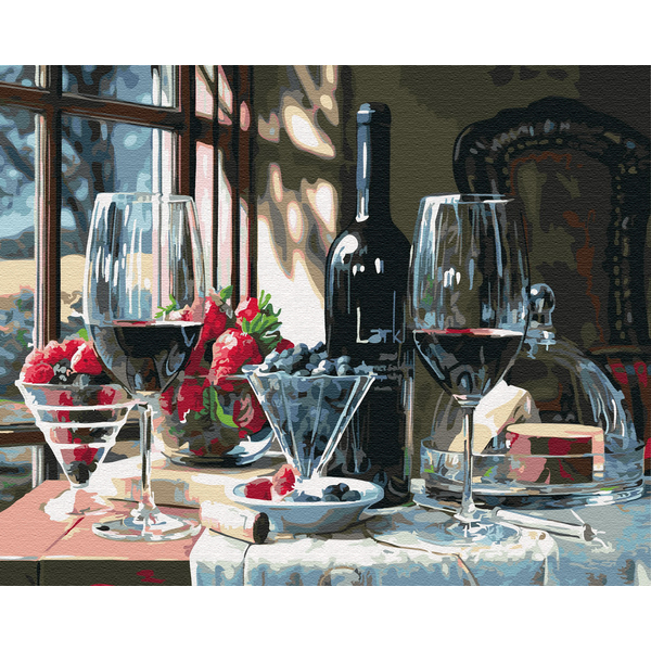 Картина по номерам Натюрморти - Винний десерт