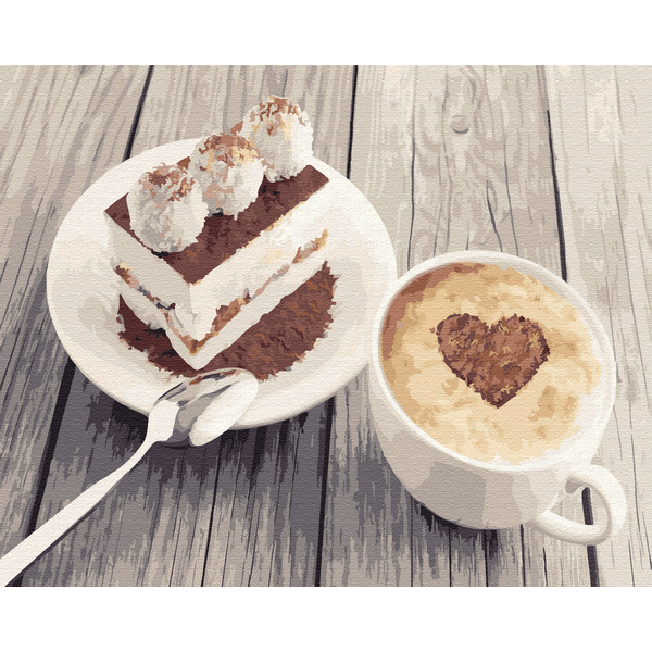 Картина по номерам Натюрморти - Капучино з тірамісу