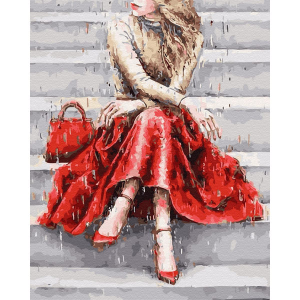 Картина по номерам Люди на картинах - Колір настрою: червоний