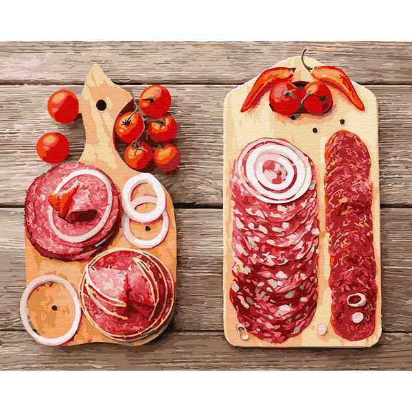 Картина по номерам Квіти - Вкусна нарізка