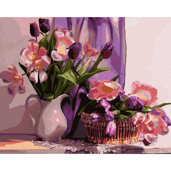 Картина по номерам Квіти - Вдома у музи