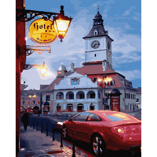 Картина по номерам Города - Вечір провінційного містечка