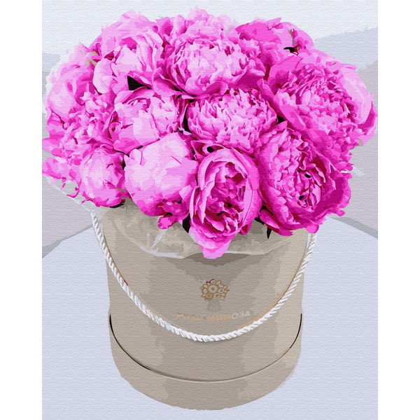 Картина по номерам Квіти - Півонії для коханої