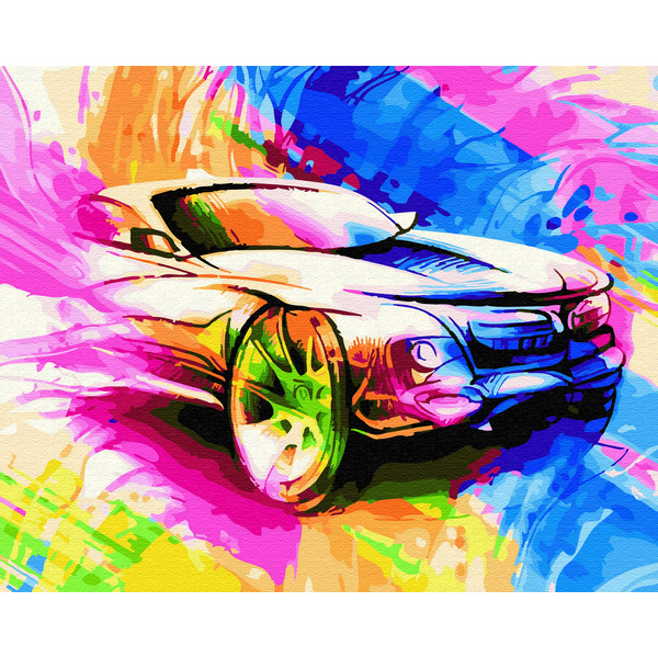 Картина по номерам Поп Арт - Авто В Фарбах