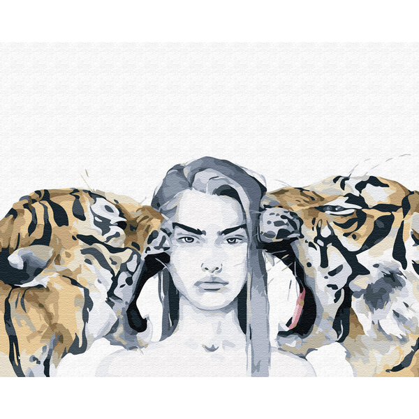 Картина по номерам Авторські колекції - Небезпечні улюбленці: тигри