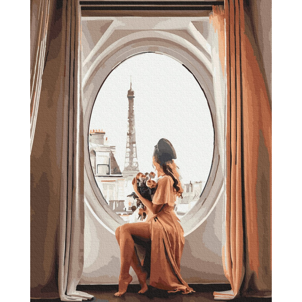 Картина по номерам Люди на картинах - Готель з виглядом на Париж