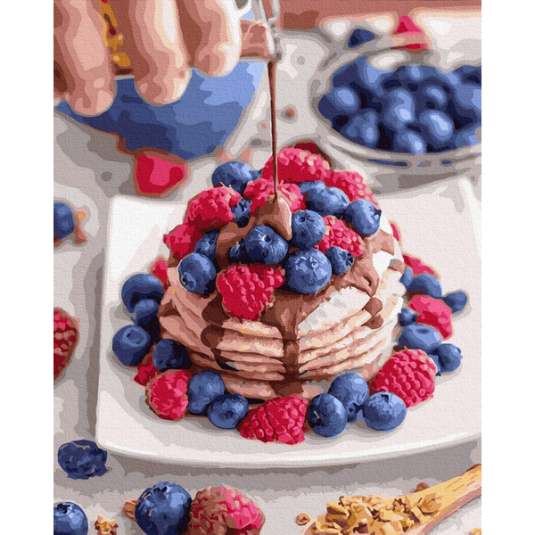 Картина по номерам Квіти - Панкейки