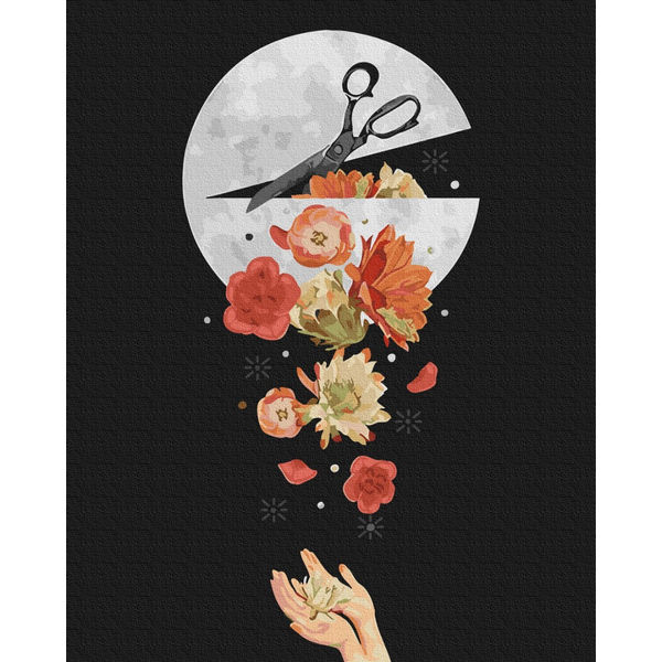 Картина по номерам Абстракції - Місячний арт