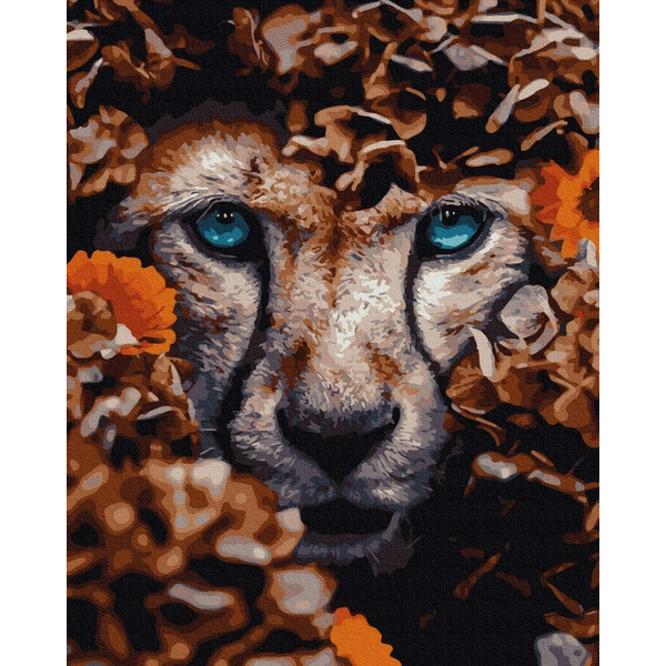 Картина по номерам Тварини, птахи та риби - Погляд лева