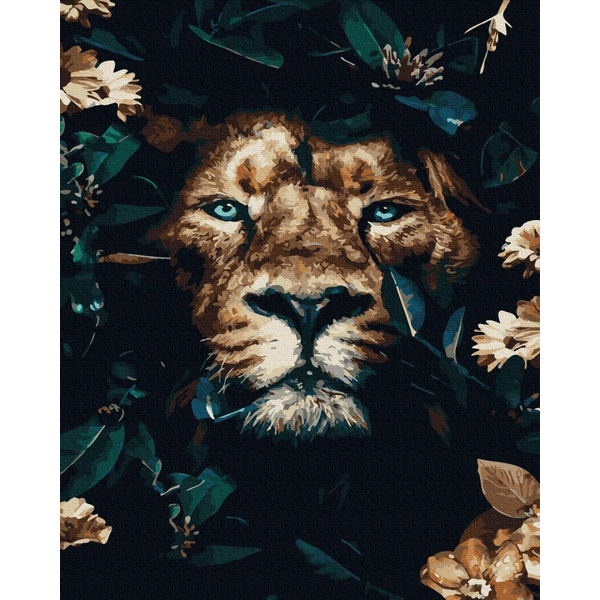 Картина по номерам Авторські колекції - Лев в листі