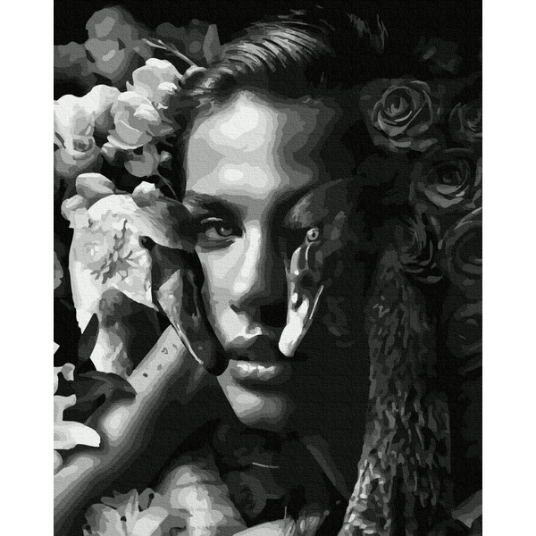 Картина по номерам Авторські колекції - Жінка з лебедями