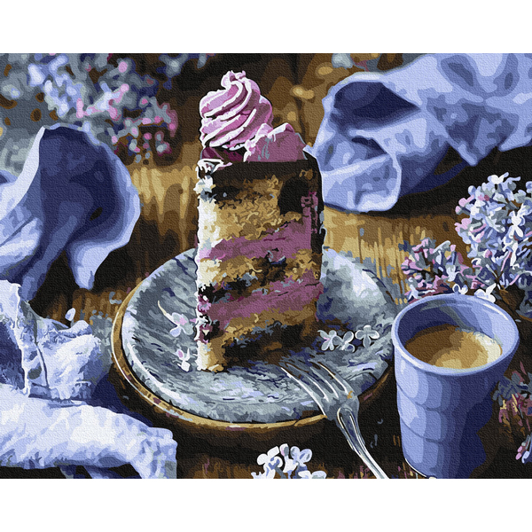 Картина по номерам Натюрморти - Бузковий десерт