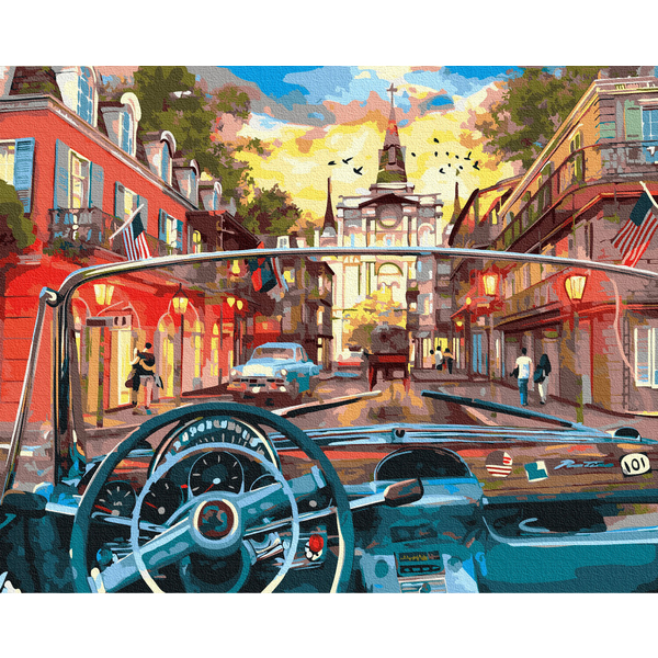 Картина по номерам Кораблі, автомобілі та літаки - За кермом