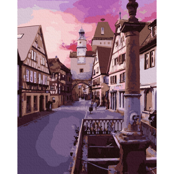 Картина по номерам Города - Місто на сході сонця