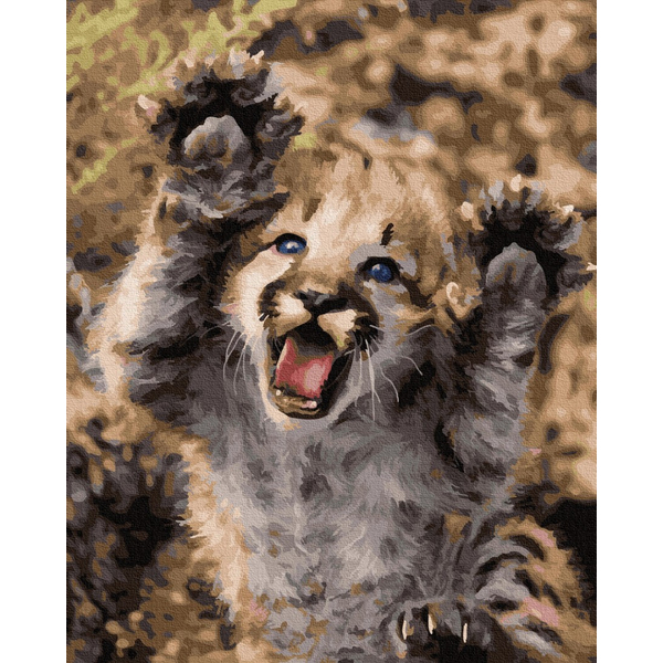 Картина по номерам Тварини, птахи та риби - Левеня