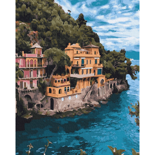 Картина по номерам Кораблі, автомобілі та літаки - Замок у скелі