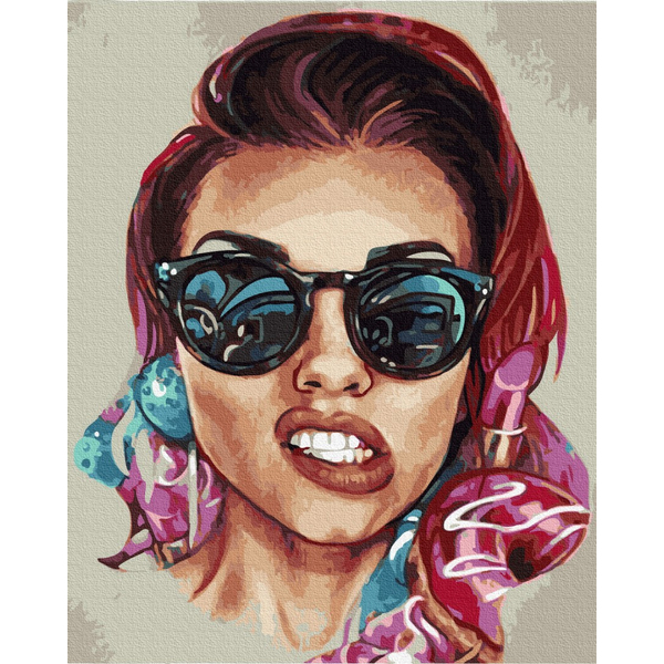 Картина по номерам Люди на картинах - Дівчина-бестія