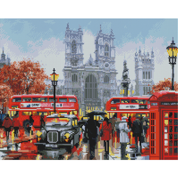 Алмазна мозаїка 40х50 - Дощовий Лондон