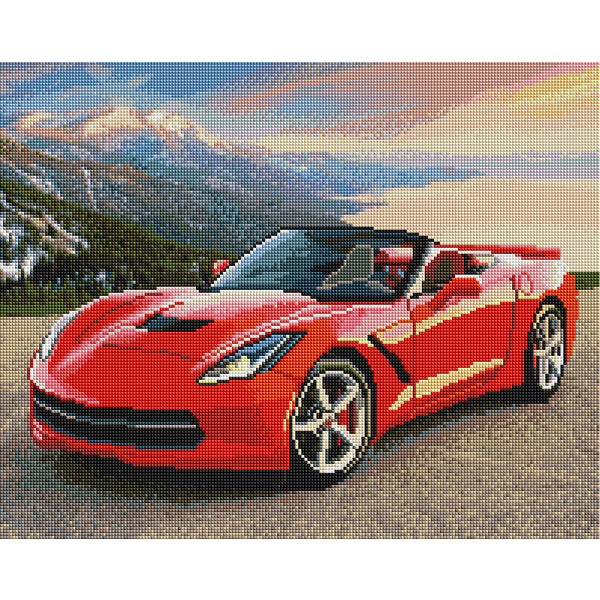 Алмазна мозаїка 40х50 - Червоний спорткар