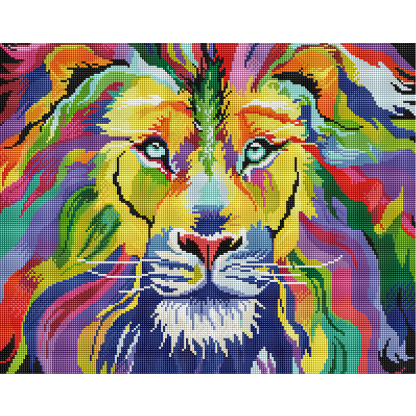 Алмазна мозаїка 40х50 - Веселковий цар звірів