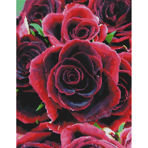 Алмазна мозаїка 40х50 - Червоні троянди