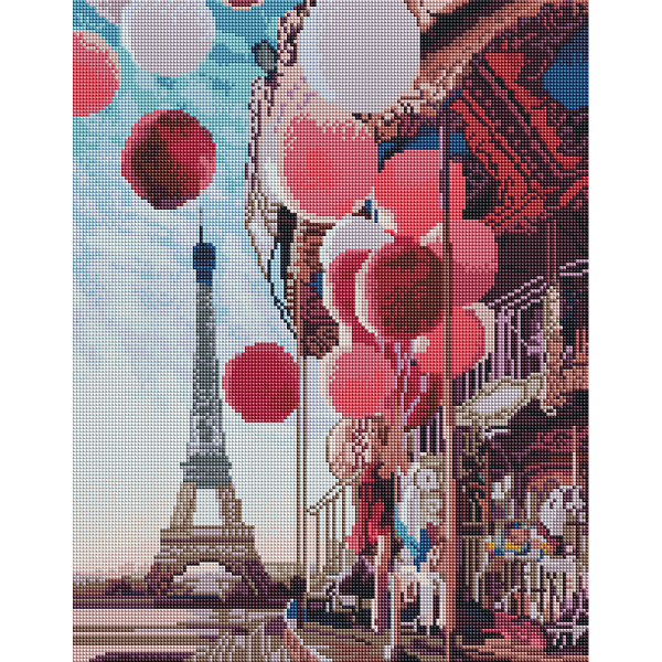 Алмазна мозаїка 40х50 - Карусель в центрі Парижа