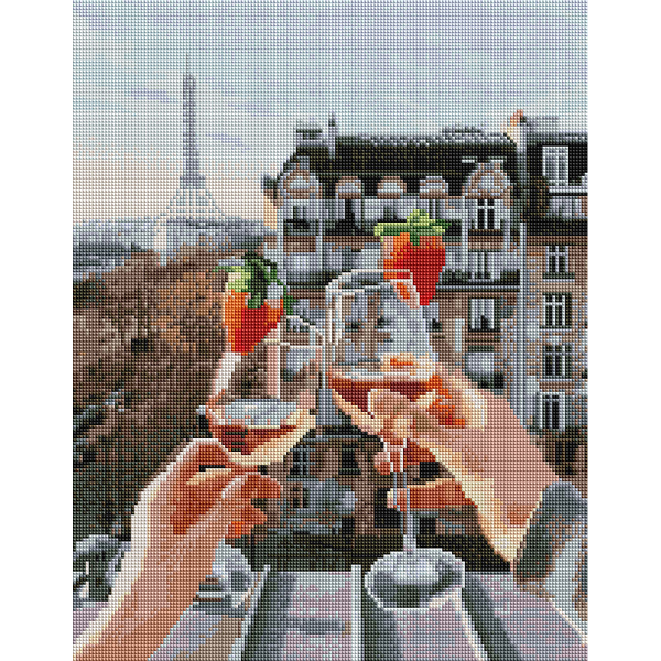 Алмазна мозаїка 40х50 - Келихи Парижа