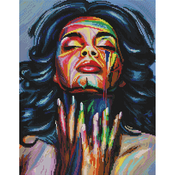 Алмазна мозаїка 40х50 - Дівчина в фарбах