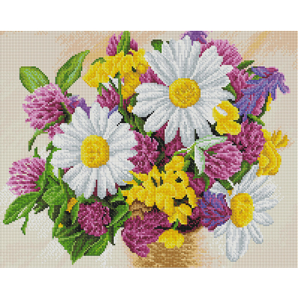 Алмазна мозаїка 40х50 - Букет польових квітів