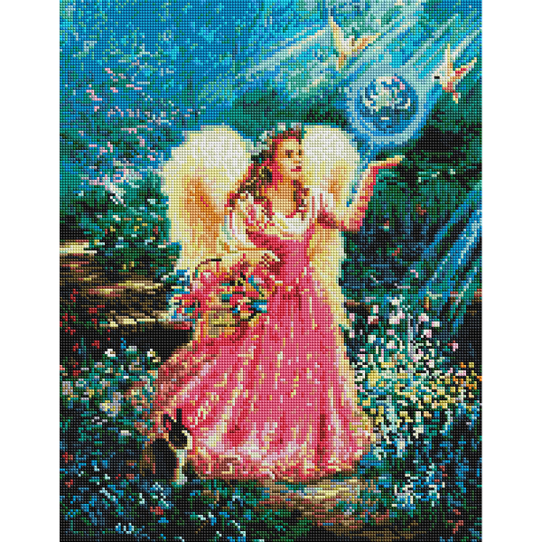 Алмазна мозаїка 40х50 - Янгол в саду