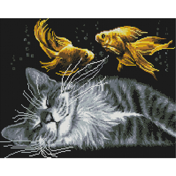 Алмазна мозаїка 40х50 - Мрії кота