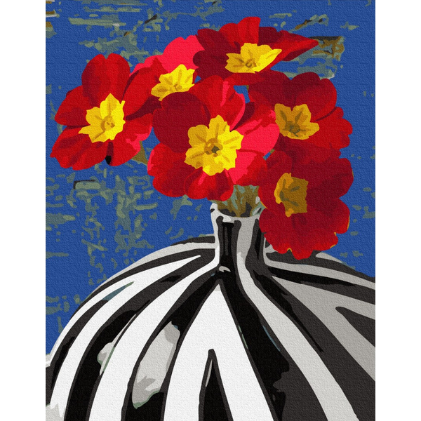 Картина по номерам Для початківців - Квіти в сюрреалістичній вазі