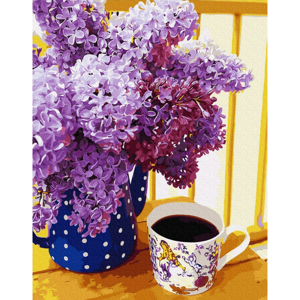 Картина по номерам Квіти - Бузкове кавування