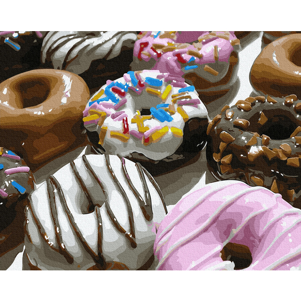 Картина по номерам Для початківців - Солодкі донатси