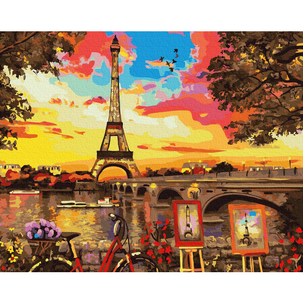 Картина по номерам Города - Мальовничий куточок в Парижі