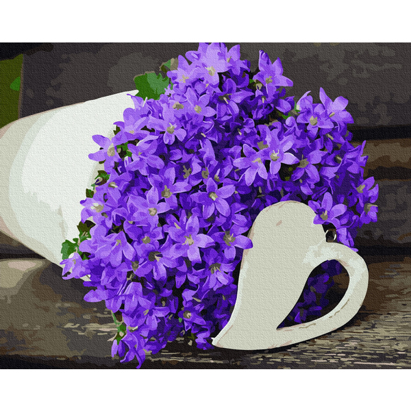 Картина по номерам Квіти - Букетик синіх пролісків