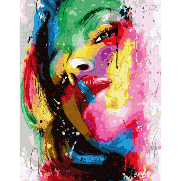 Картина по номерам Люди на картинах - Портрет жінки в фарбах